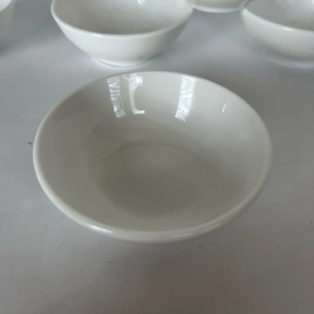 Gibson White Element white prep mini bowls
